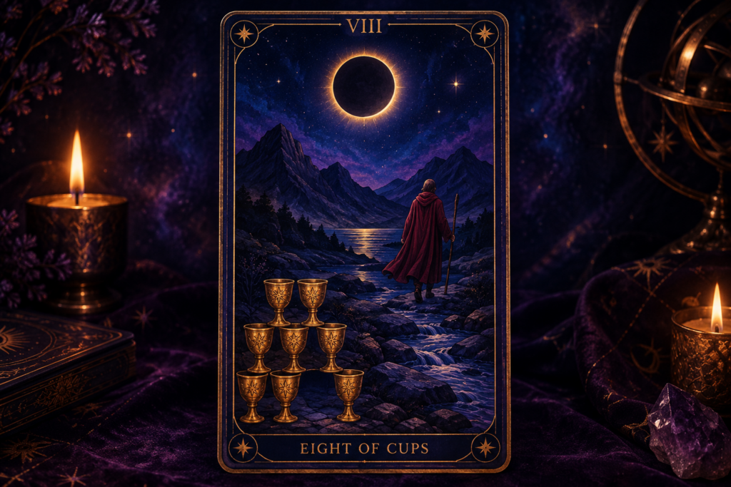 Eight of Cups Tarot Card Hero