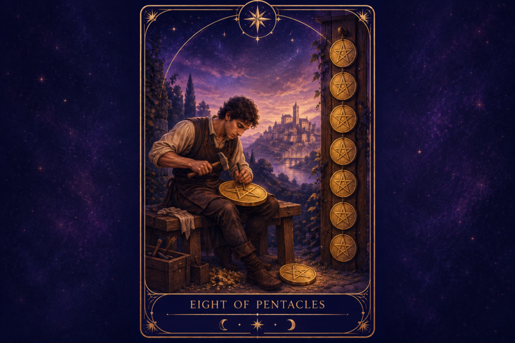 Eight of Pentacles Love Outcome
