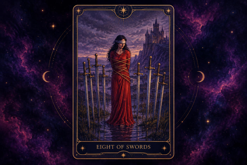 Eight of Swords Tarot Card Hero