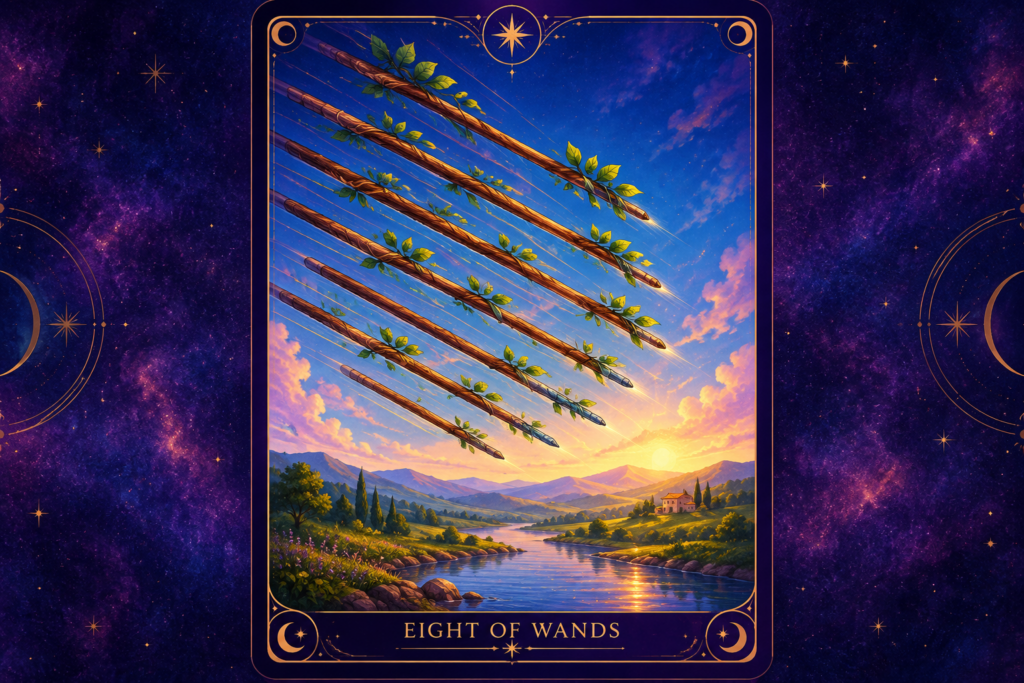 Eight of Wands Love Feelings Hero