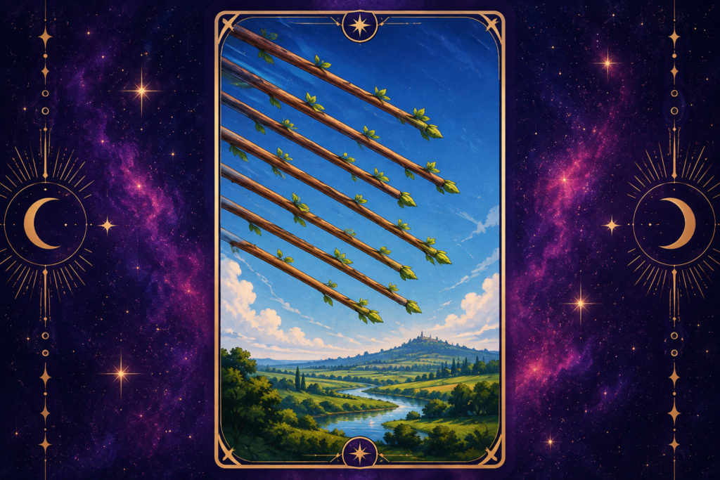 Eight of Wands Tarot Card Hero