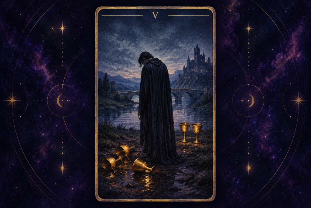 Five of Cups Tarot Card Hero