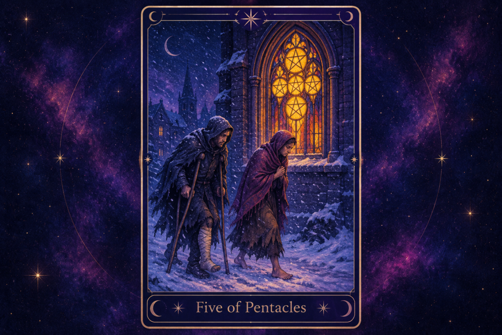 Five of Pentacles Tarot Card – Love Advice