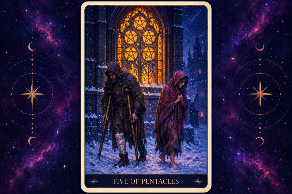 Five of Pentacles Tarot Card
