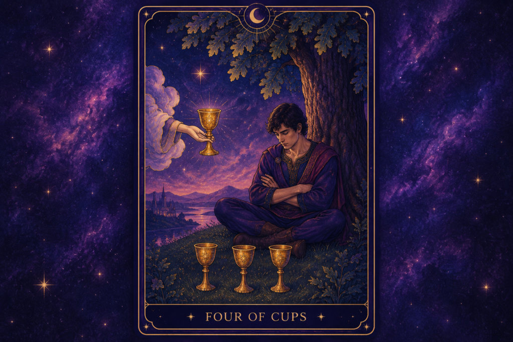 Four of Cups Tarot Card – Feelings Hero