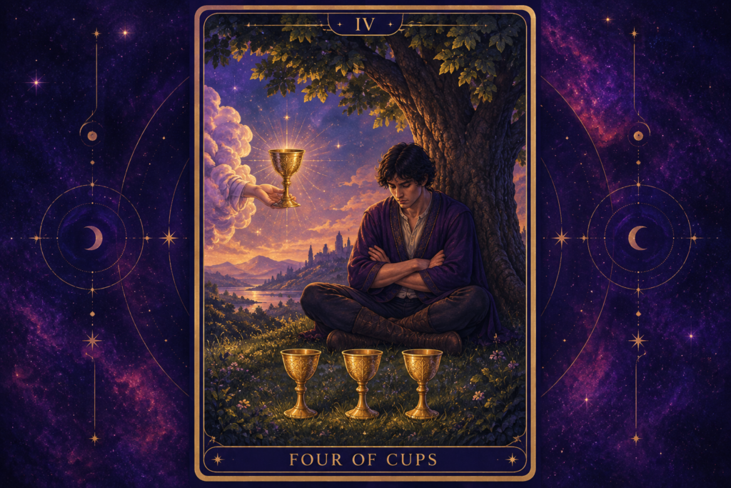 Four of Cups Tarot Card – Love Advice