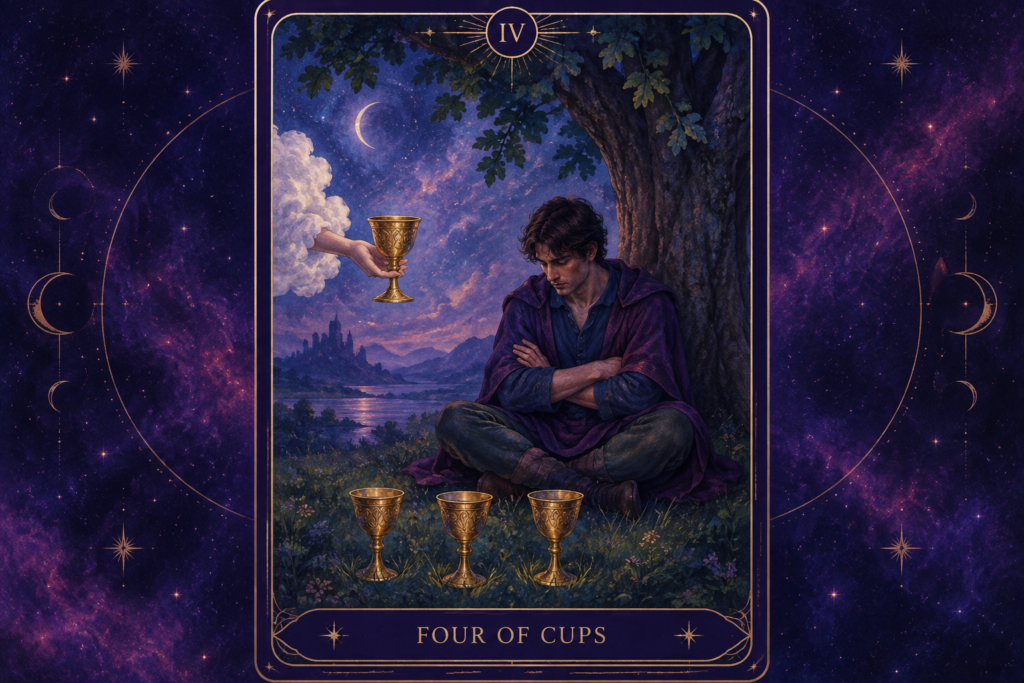 Four of Cups Tarot Card – Love Outcome