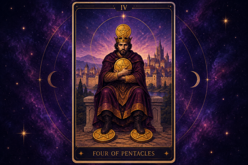 Four of Pentacles Tarot Card Hero