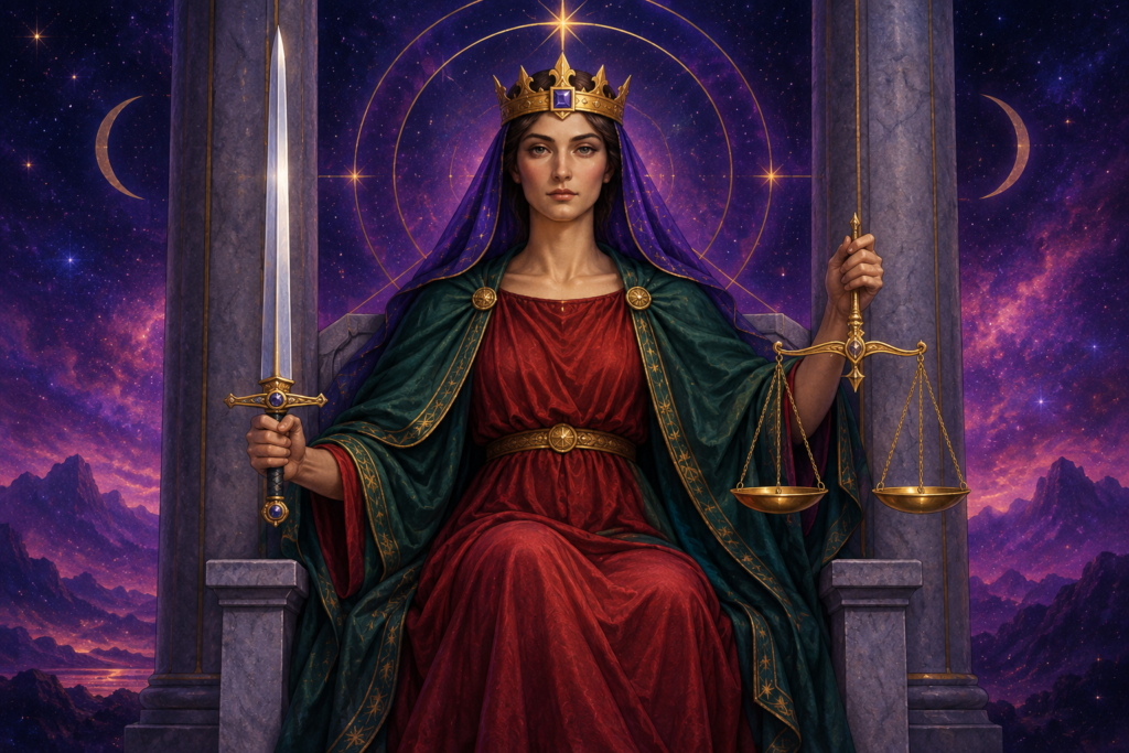 Justice Tarot Card as a Person