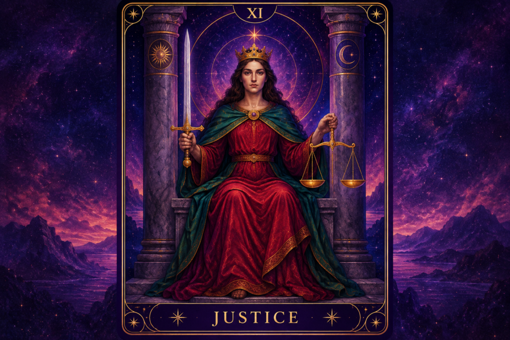 Justice Tarot Card Hero