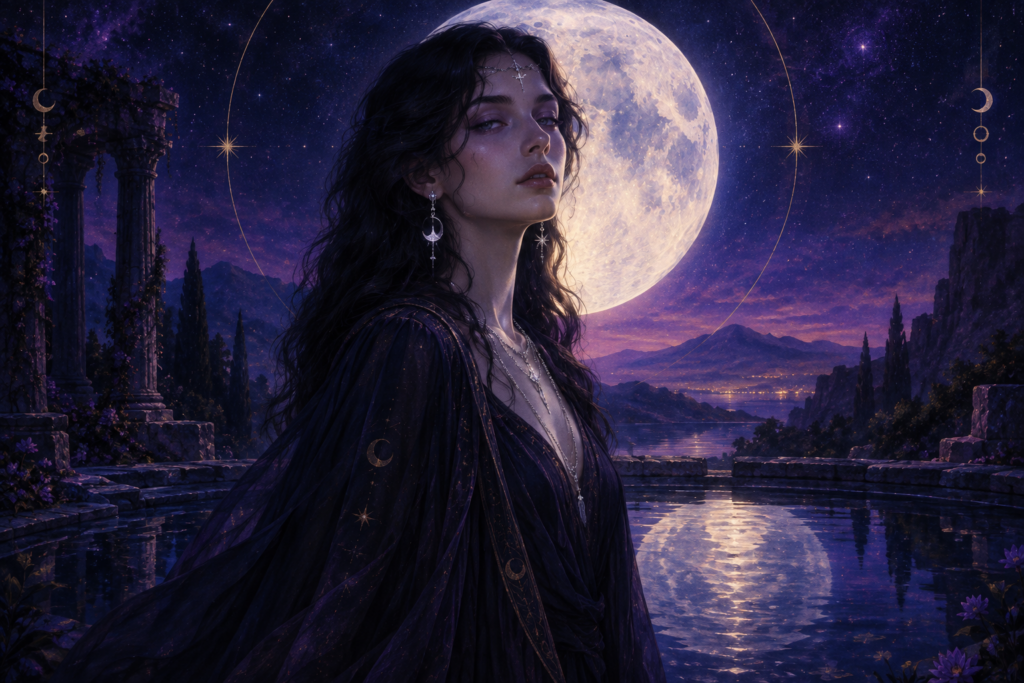 The Moon Tarot Card as a Person