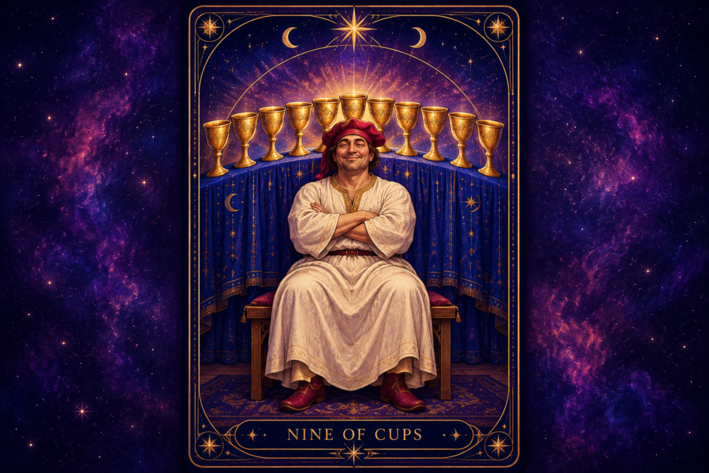 Nine of Cups Tarot Card Hero