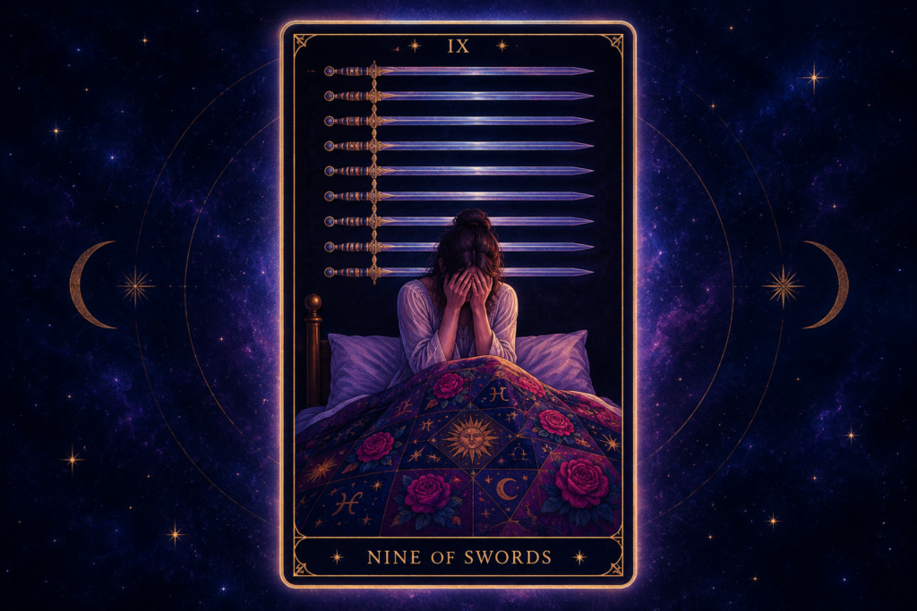 Nine of Swords Tarot Card Hero