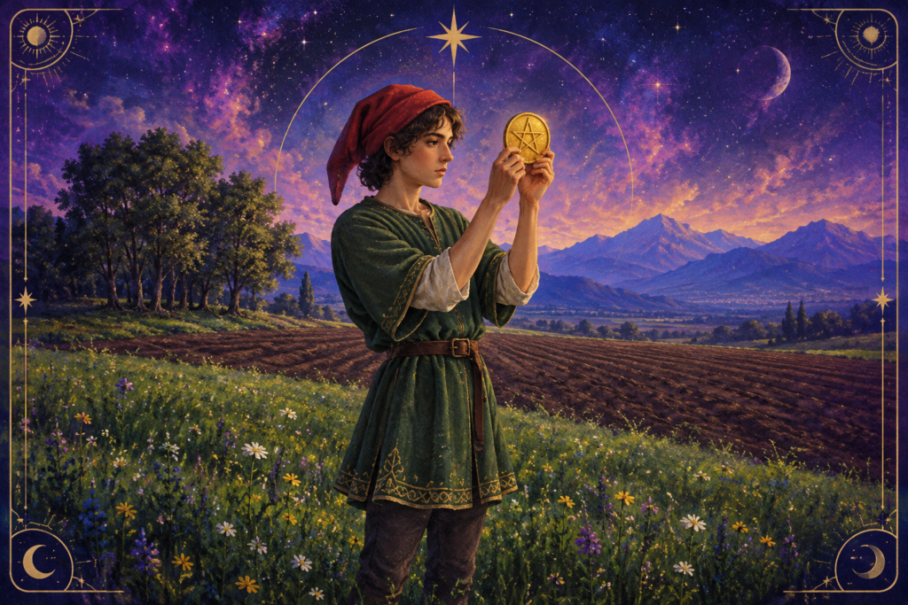 Page of Pentacles Tarot Card Hero
