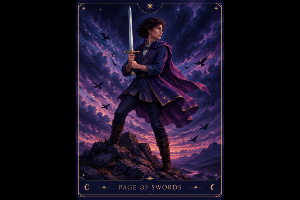 Page of Swords Tarot Card Person