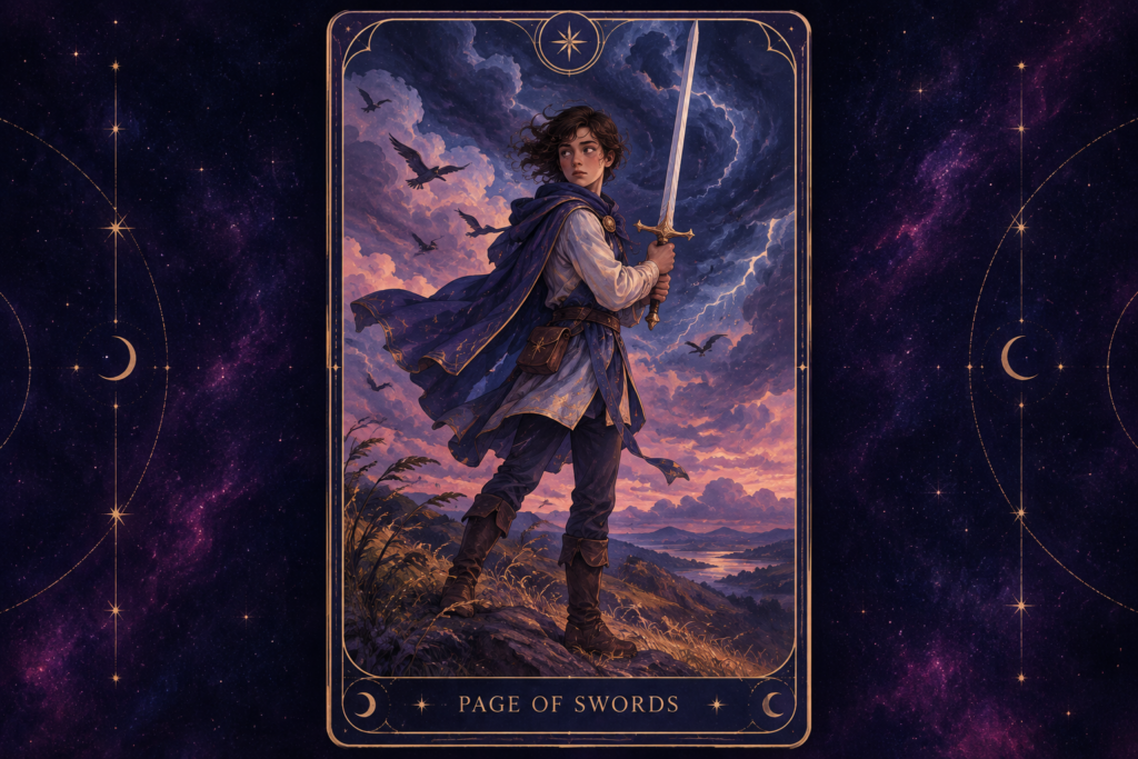 Page of Swords Tarot Card – Love & Feelings