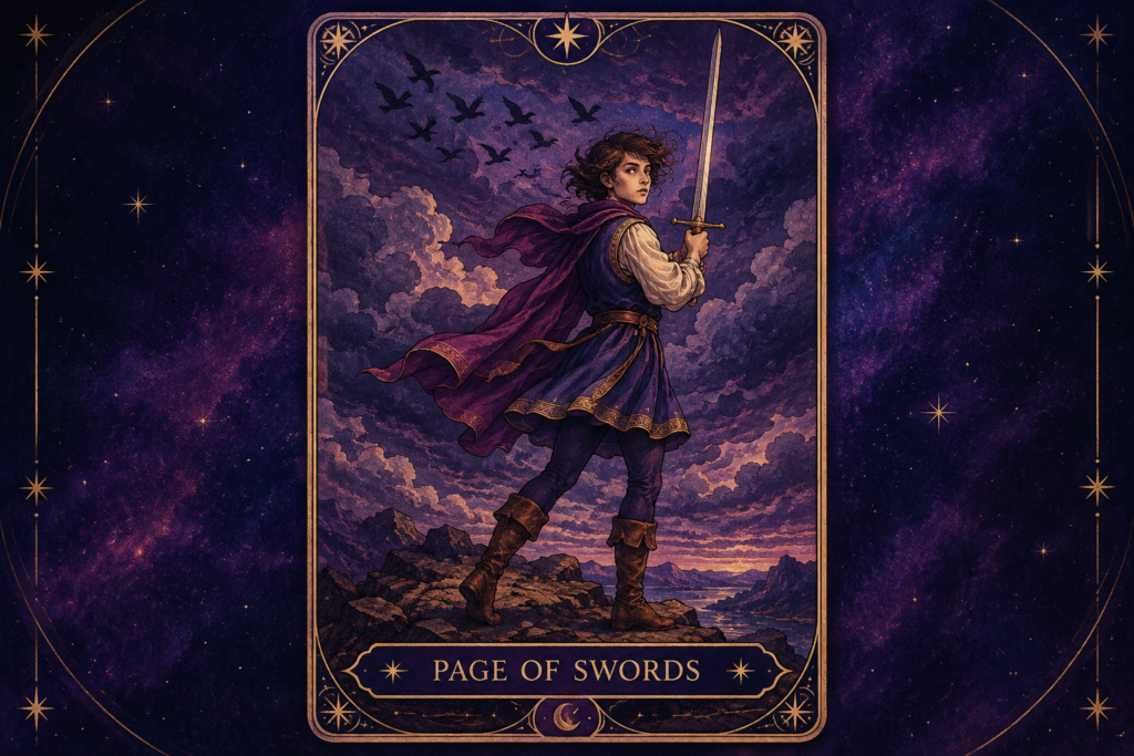 Page of Swords Tarot Card – Love Outcome
