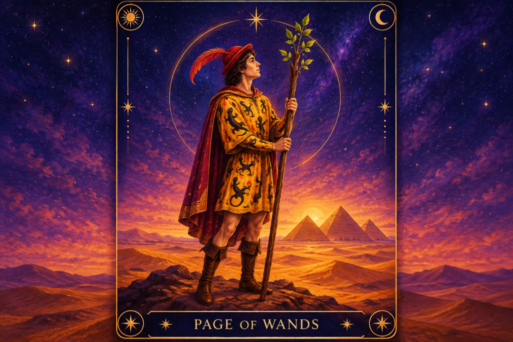 Page of Wands Tarot Card Hero