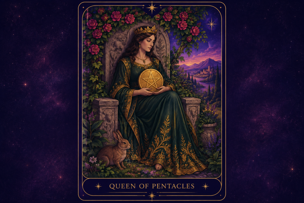 Queen of Pentacles Tarot Card