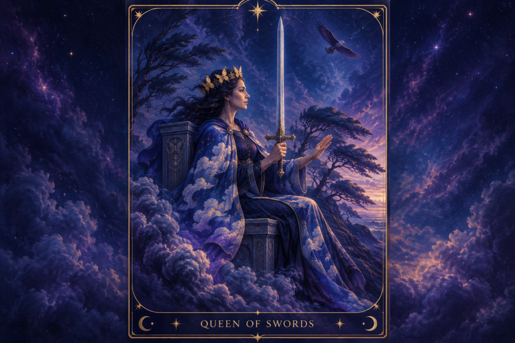 Queen of Swords Tarot Card Hero