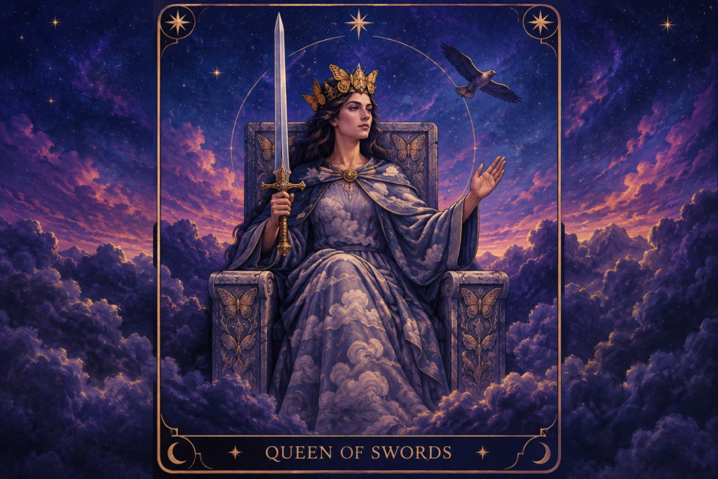 Queen of Swords Tarot Card – Love & Feelings