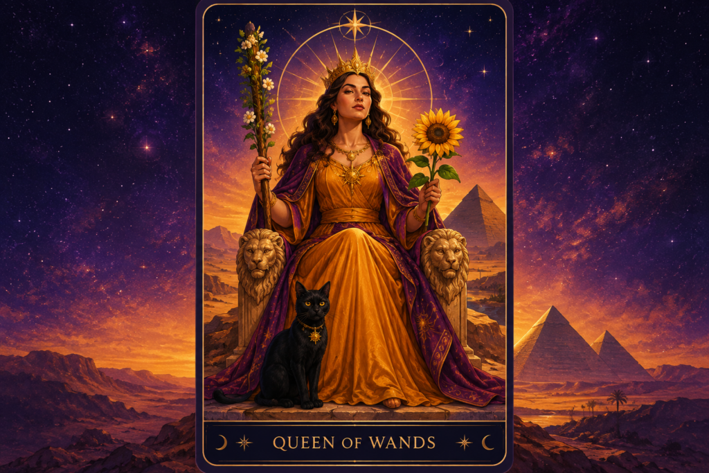 Queen of Wands Tarot Card – Love Outcome