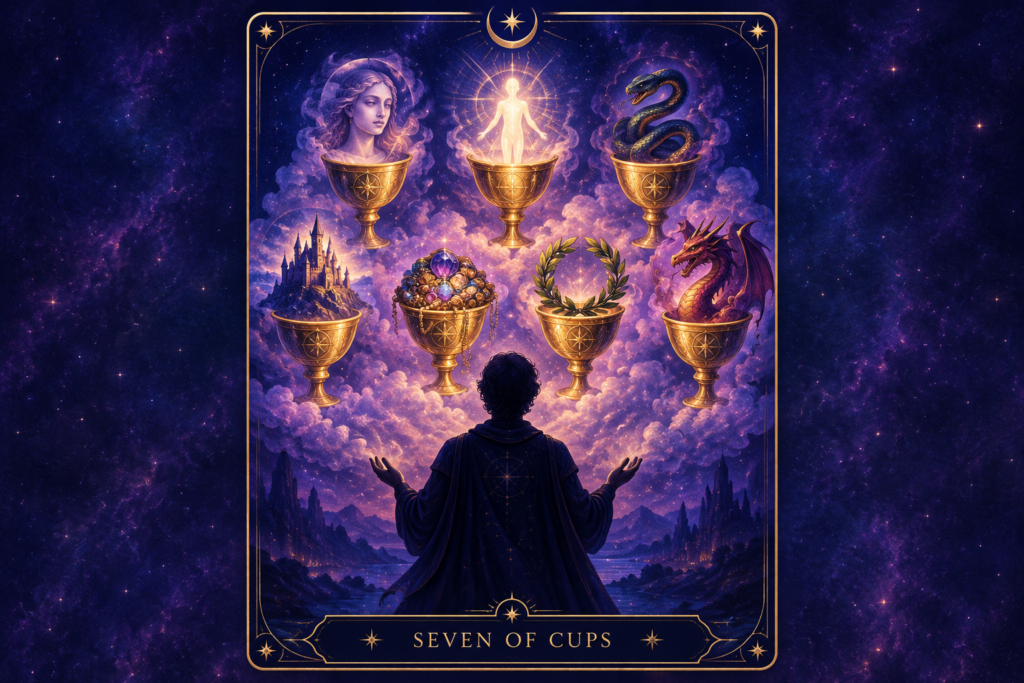 Seven of Cups Tarot Card