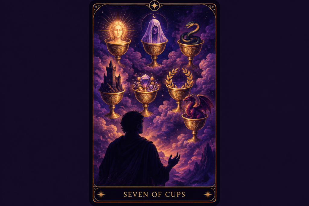 Seven of Cups Tarot Card