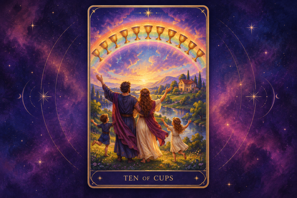 Ten of Cups Tarot Card Hero