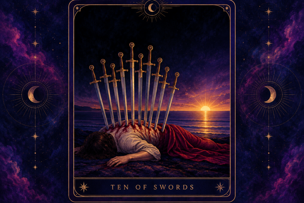Ten of Swords Tarot Card – Love & Feelings