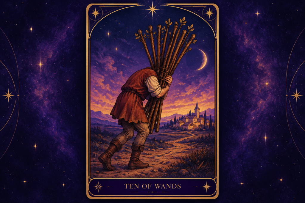 Ten of Wands Tarot Card – Yes or No