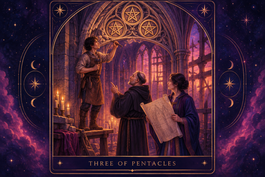 Three of Pentacles Love Outcome