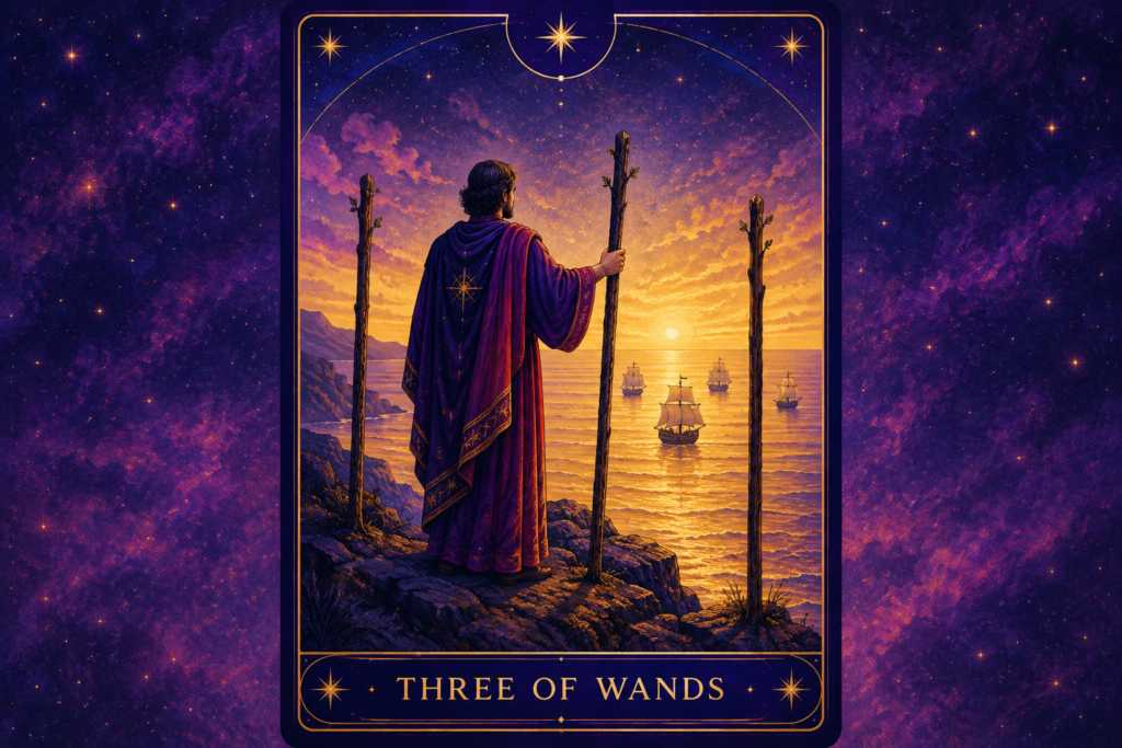 Three of Wands Tarot Card – Yes or No