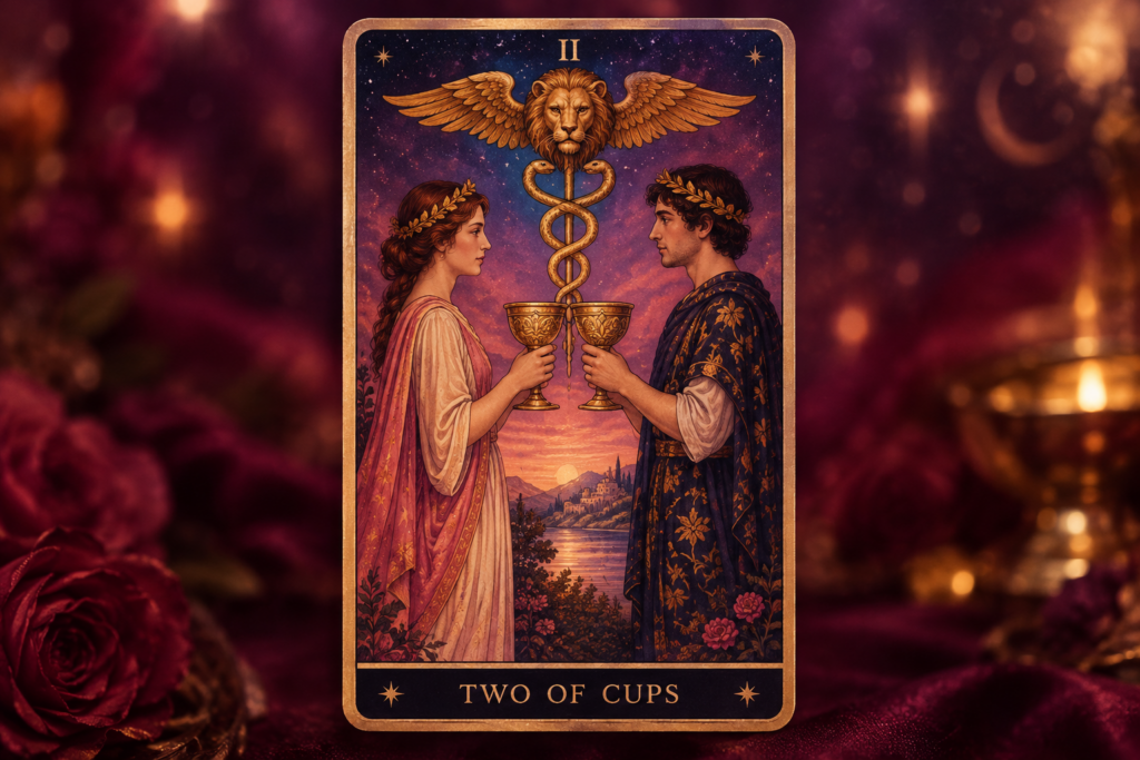 Two of Cups Love Card Hero