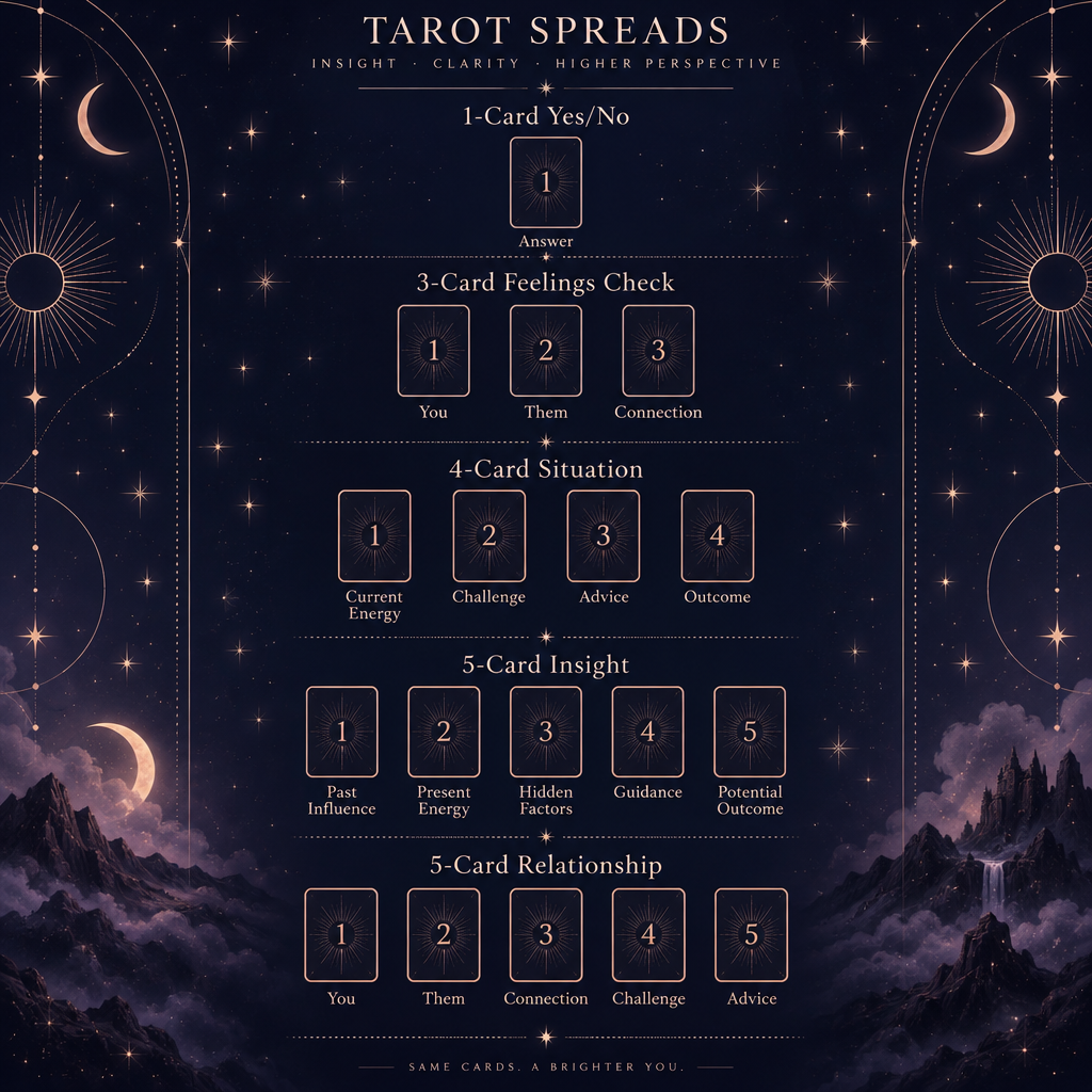 Five Love Spread Layouts Diagram