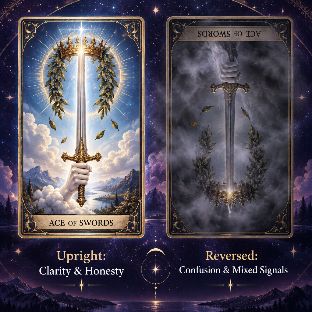 Upright vs Reversed Ace of Swords Feelings