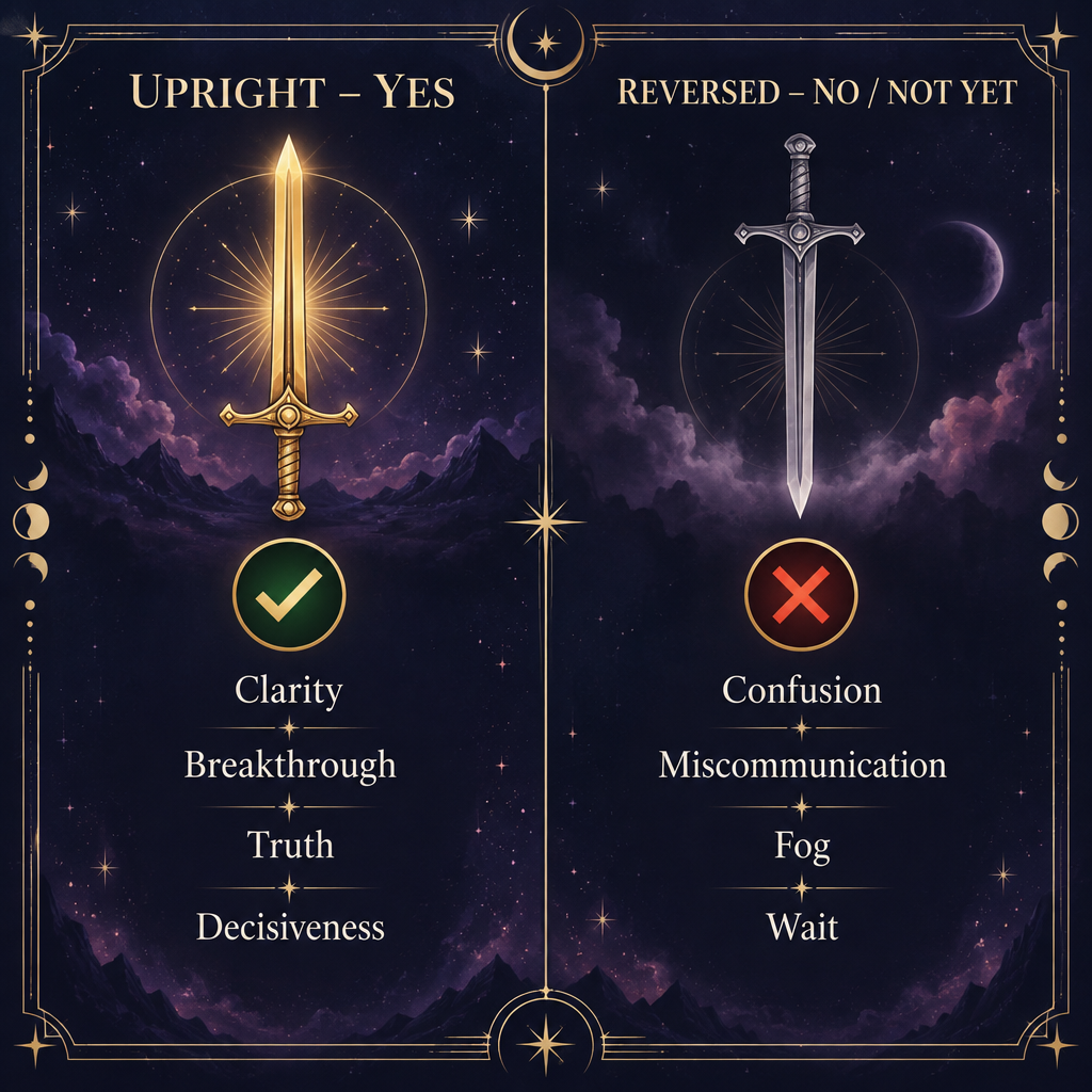 Ace of Swords Yes or No Table