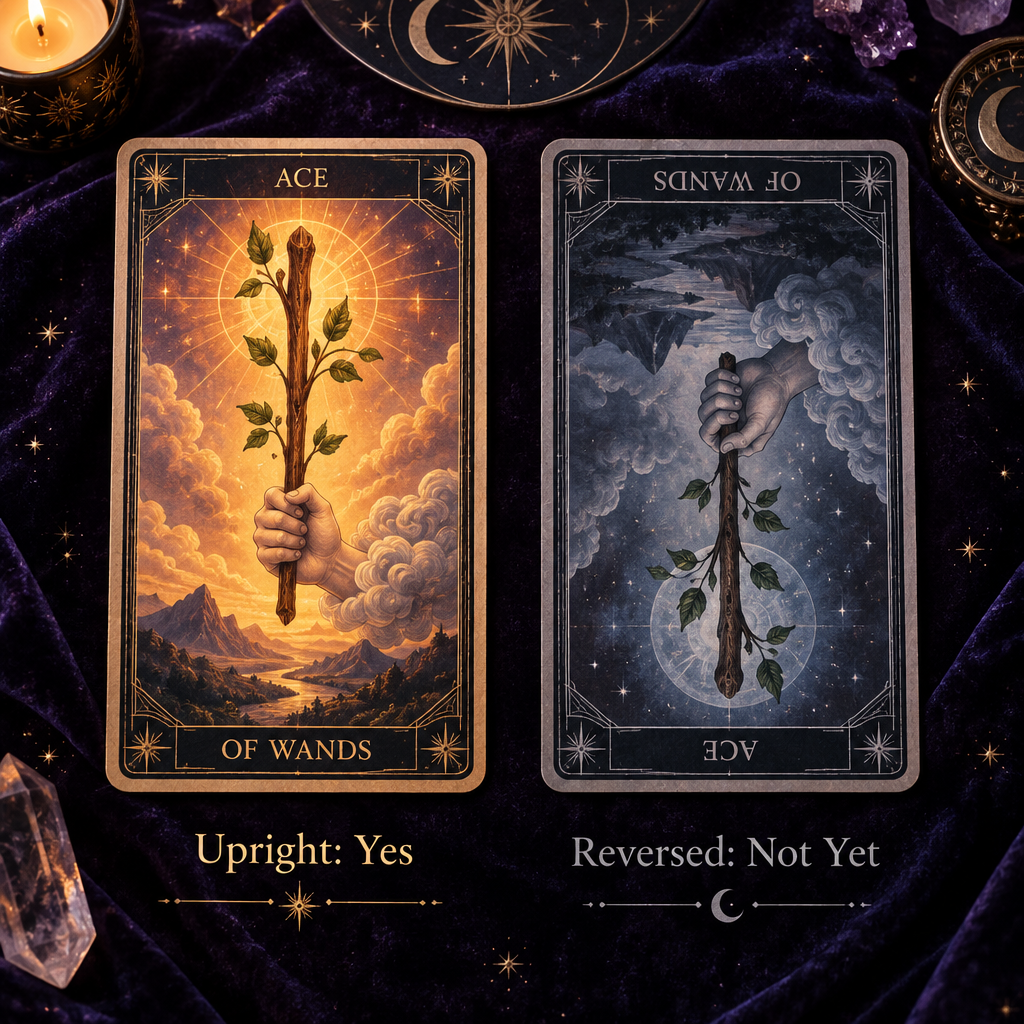 Ace of Wands Upright vs Reversed