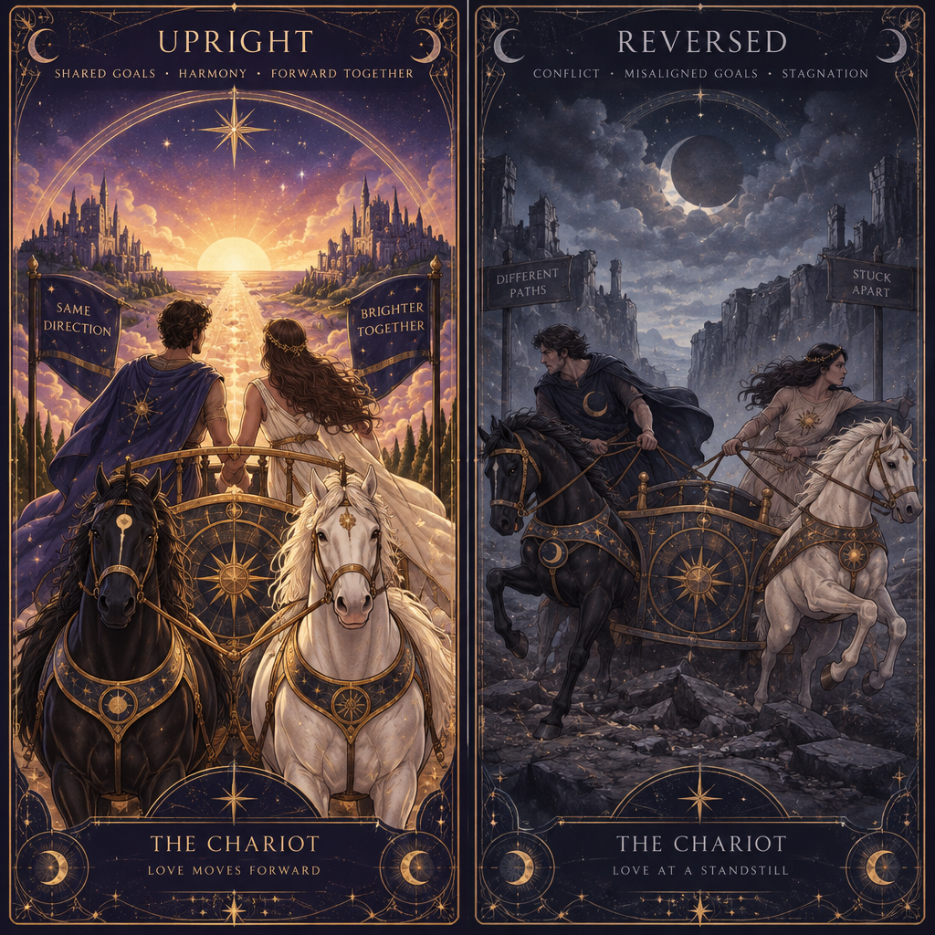 Chariot Love Outcome – Upright vs Reversed