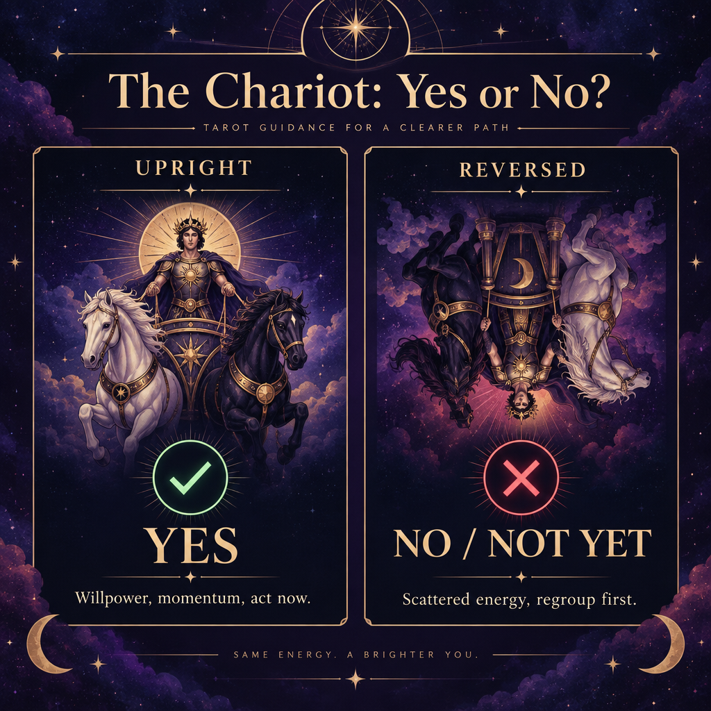 Chariot Upright vs Reversed Yes/No Verdict Table