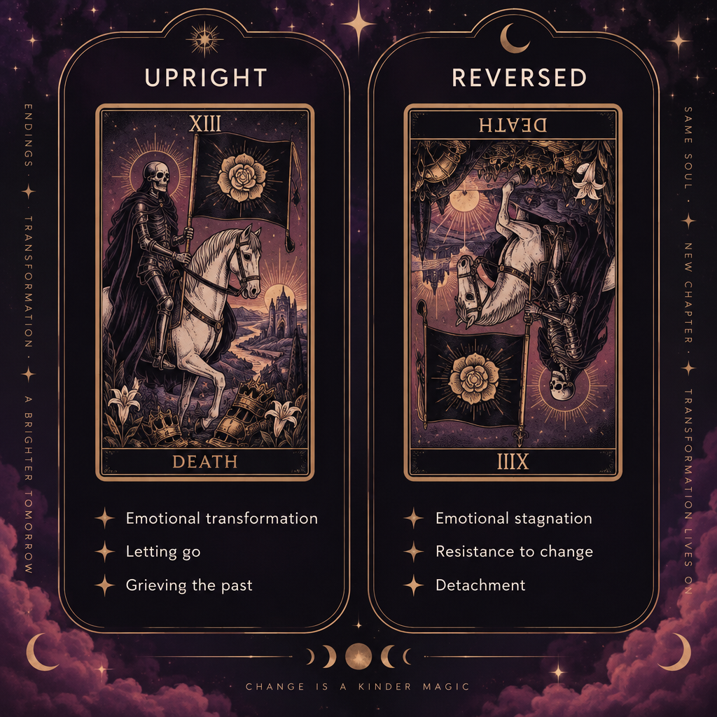 Death Card Upright vs Reversed Feelings Meanings