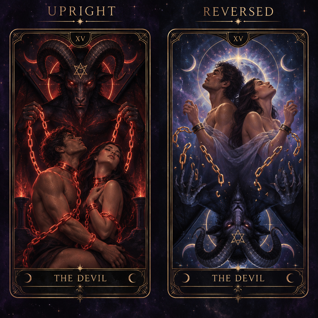Upright vs Reversed Devil Feelings