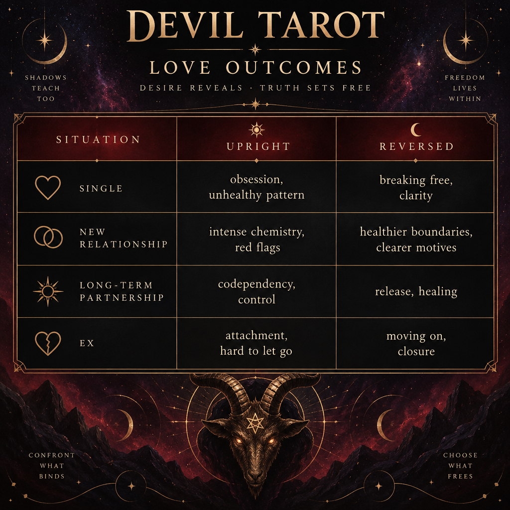 Devil Card Love Outcomes Chart