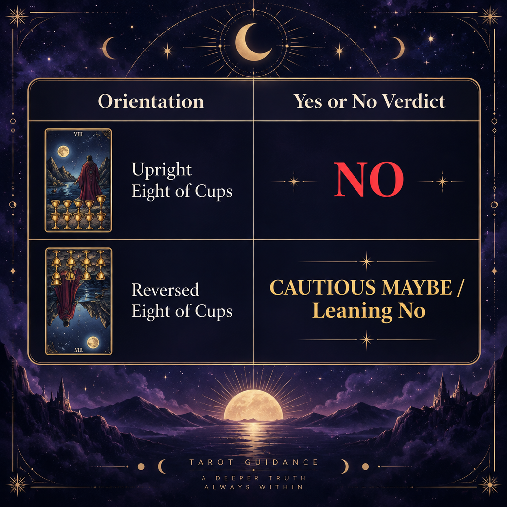 Eight of Cups Yes or No Chart