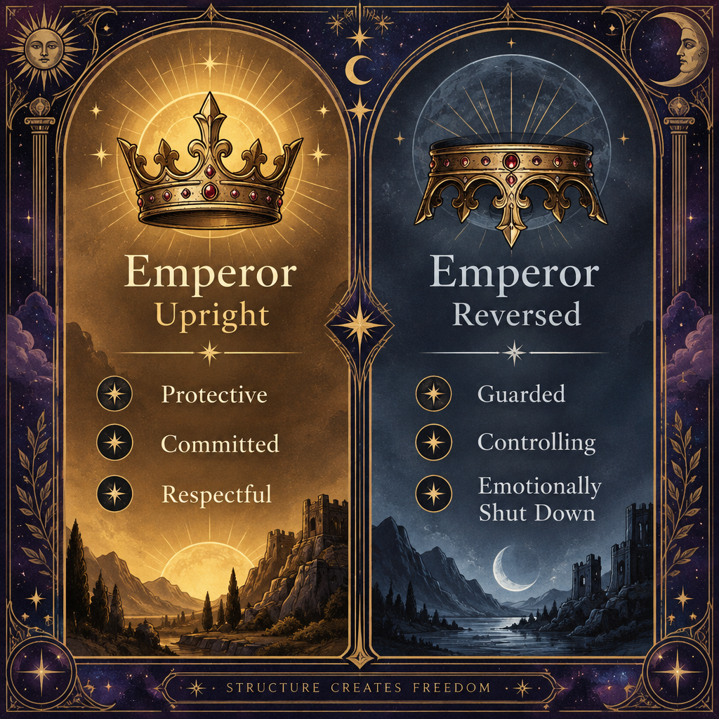 Emperor Upright vs Reversed Feelings Chart