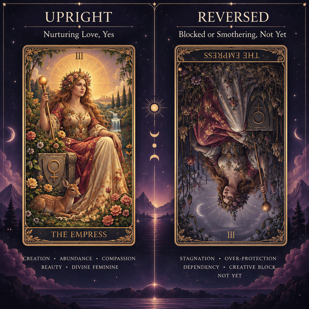 Upright vs Reversed Empress Feelings