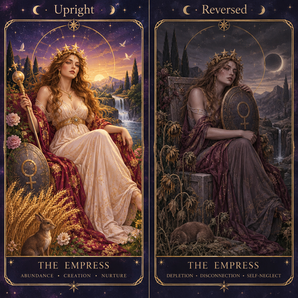 Empress Upright vs Reversed Perception