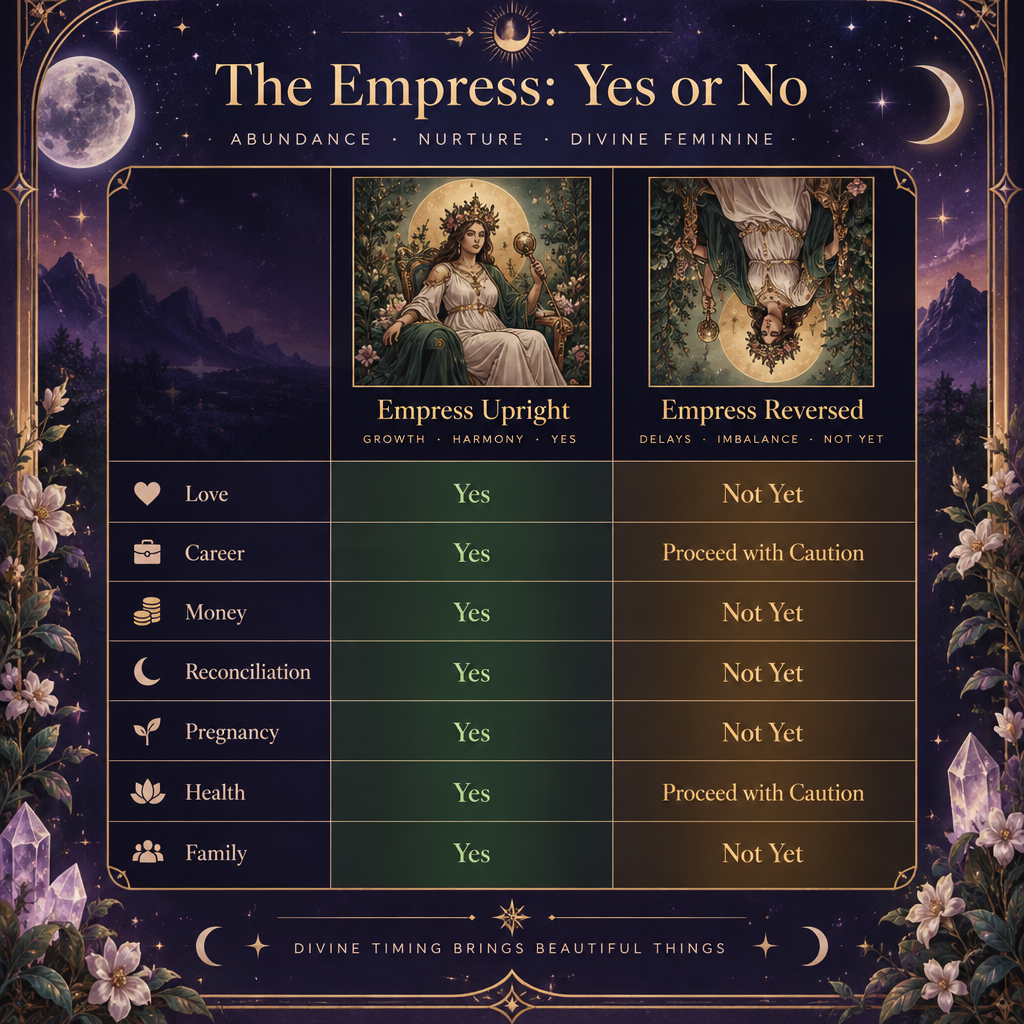 Empress Yes or No Quick Reference Table