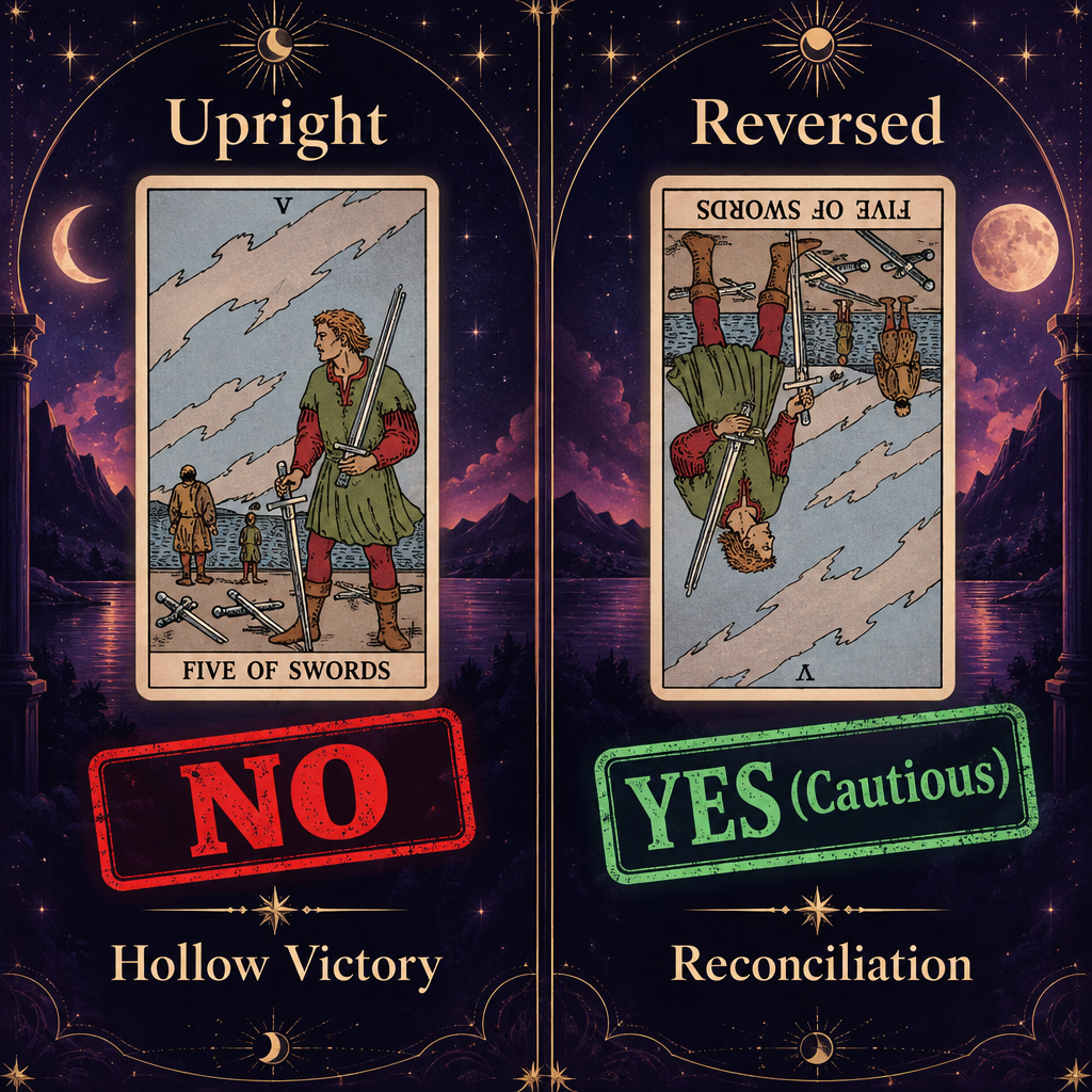 Upright vs Reversed Yes or No Verdict