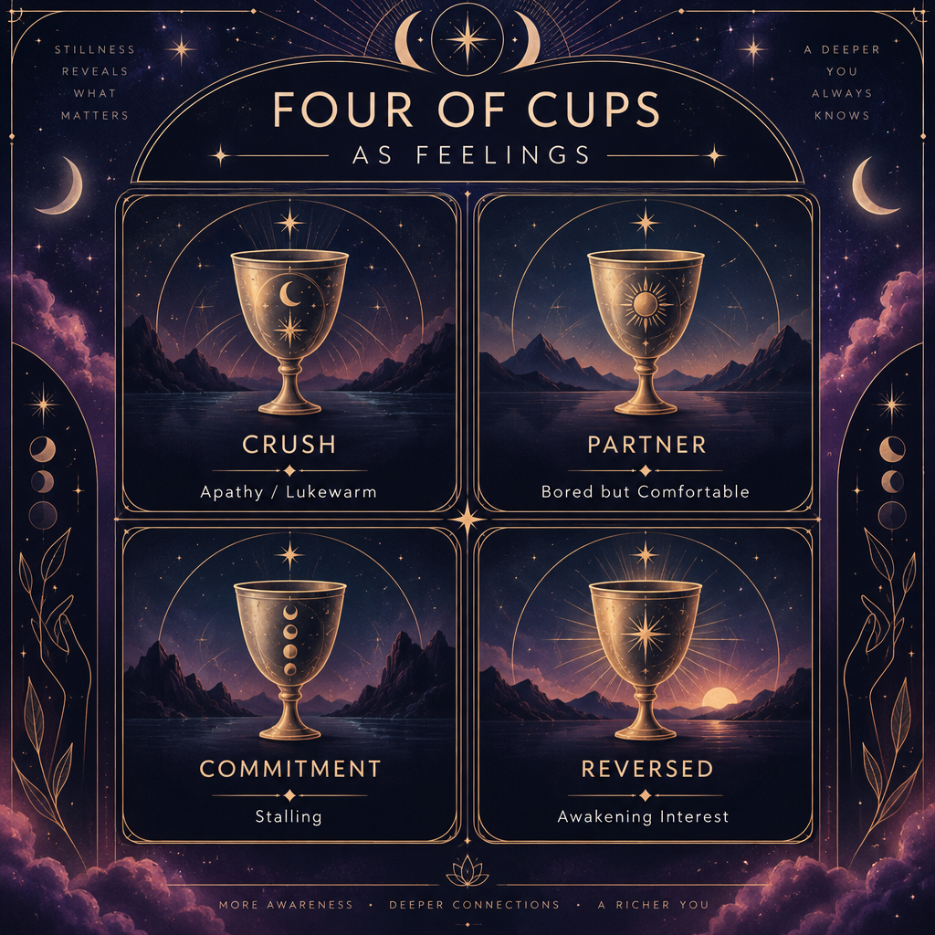 Four of Cups Relationship Feelings Chart
